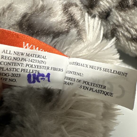 Wild Republic Plush Toy Snow Leopard Grey White Black Stuffed Animal 12” - Picture 9 of 11